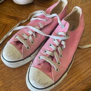 Converse Pink and White Canvas Sneakers